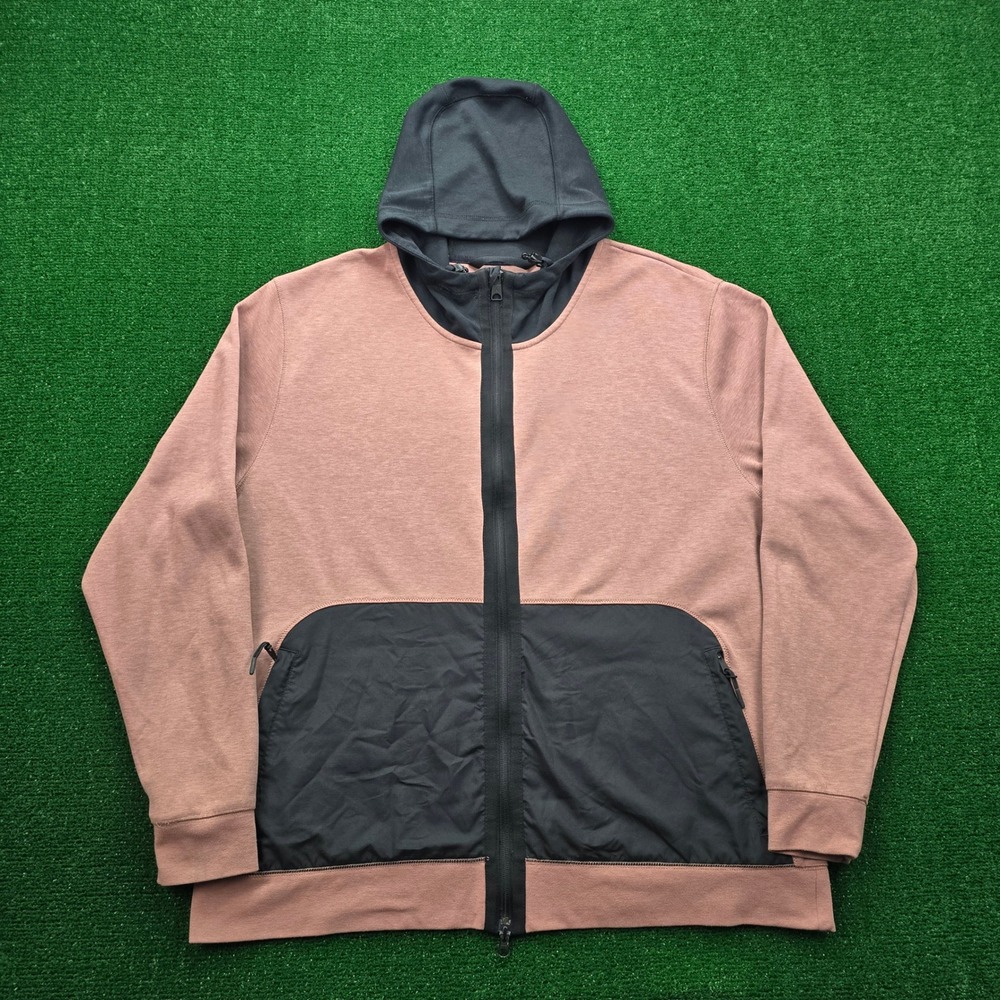 Nike Air Jordan Hoodie Jacket Mens 2XL Coral Pink Black Full Zip Tech DJ0875-668